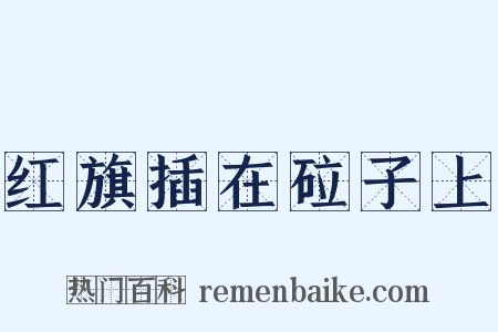 红旗插在砬子上是什么意思的图片